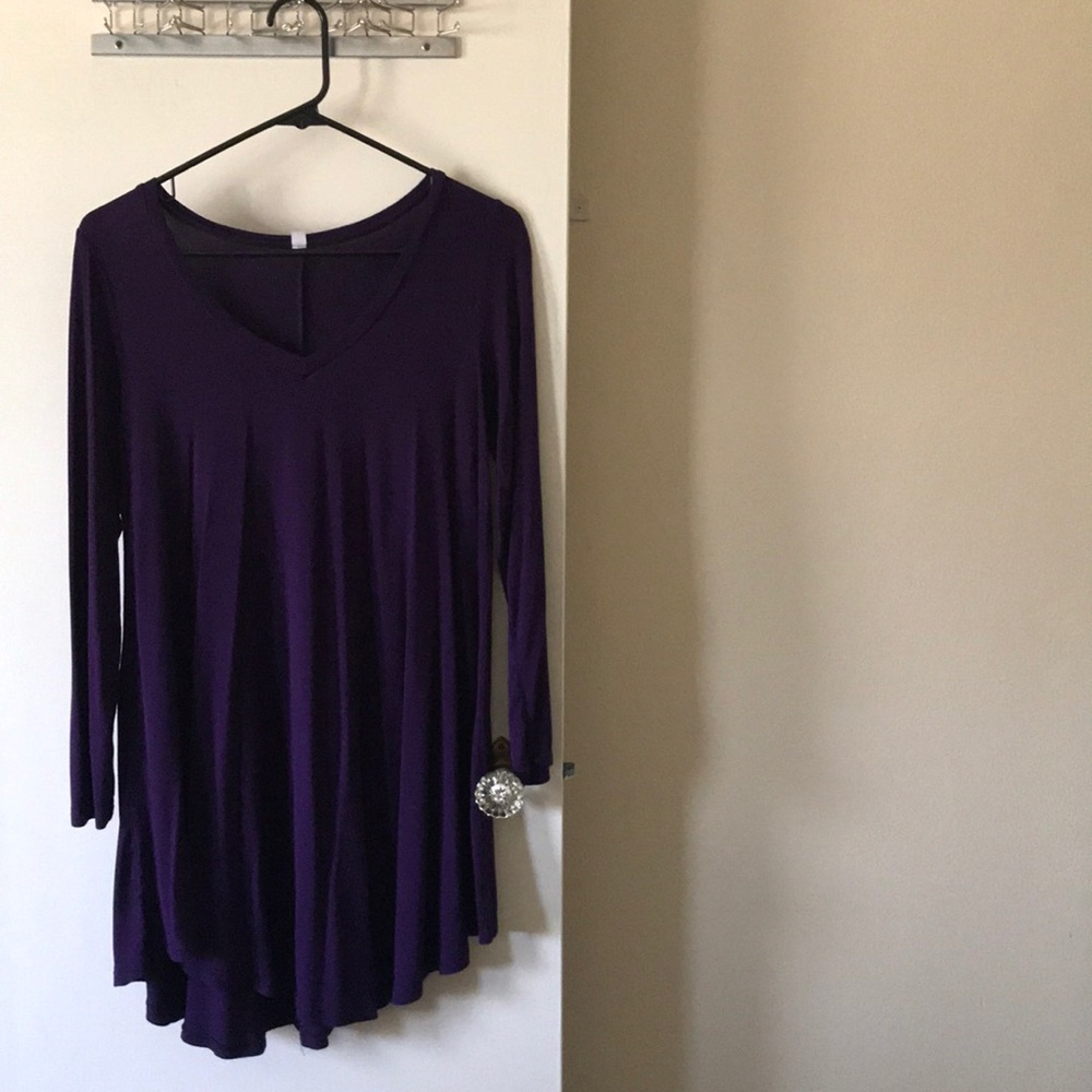 Purple 3/4 Sleeve Tunic